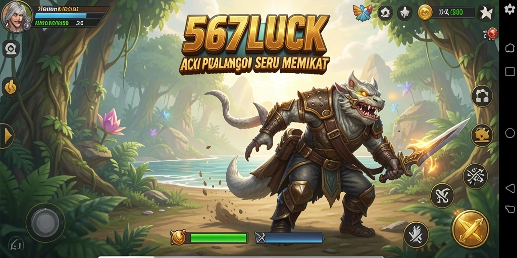 Tampilan gameplay menegangkan dari 567LUCK dengan aksi seru.