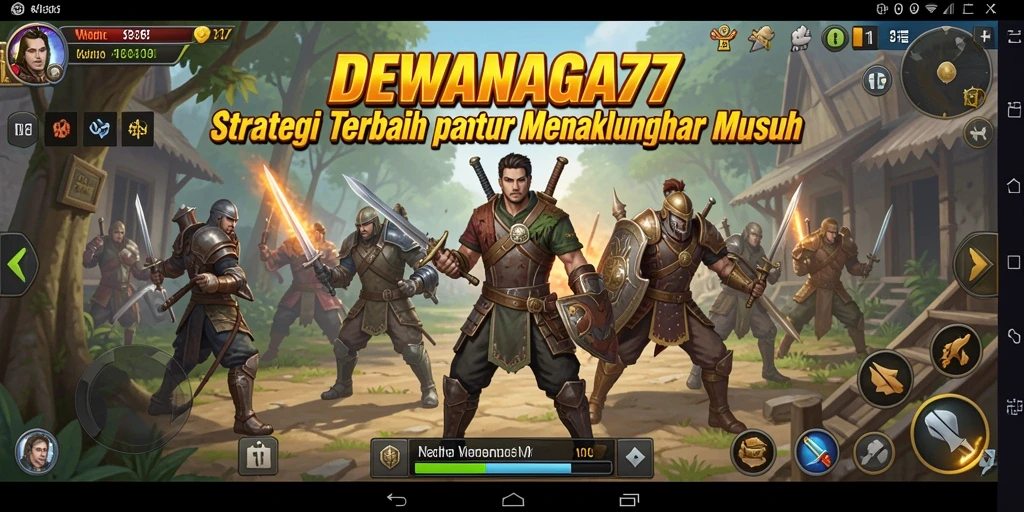 Screenshot DEWANAGA77 menunjukkan aksi strategi yang intens dalam pertempuran.