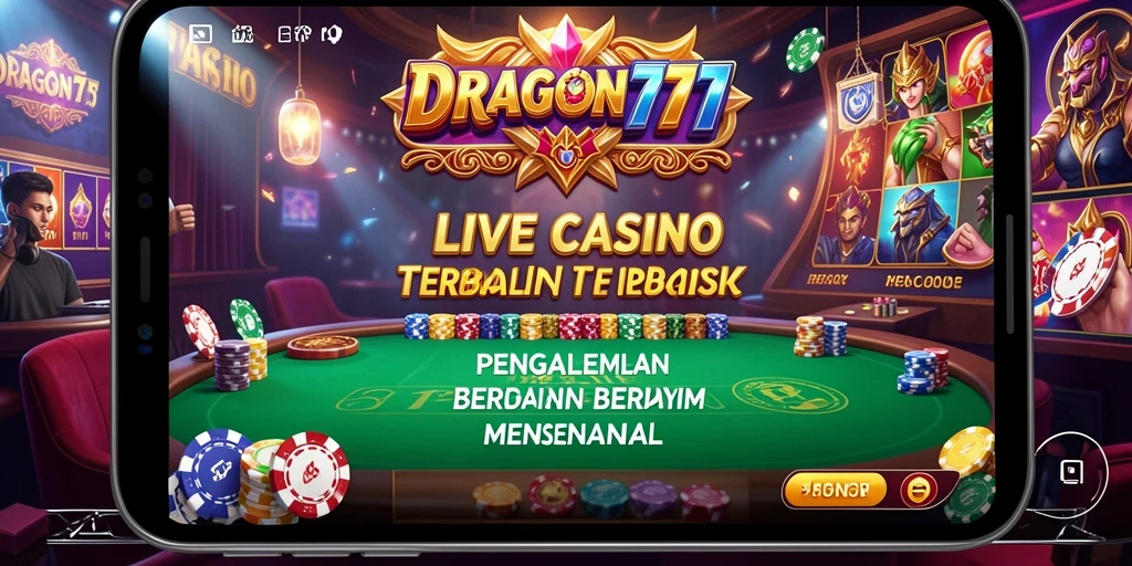 Tampilan gameplay Live Casino yang mendebarkan di DRAGON777.