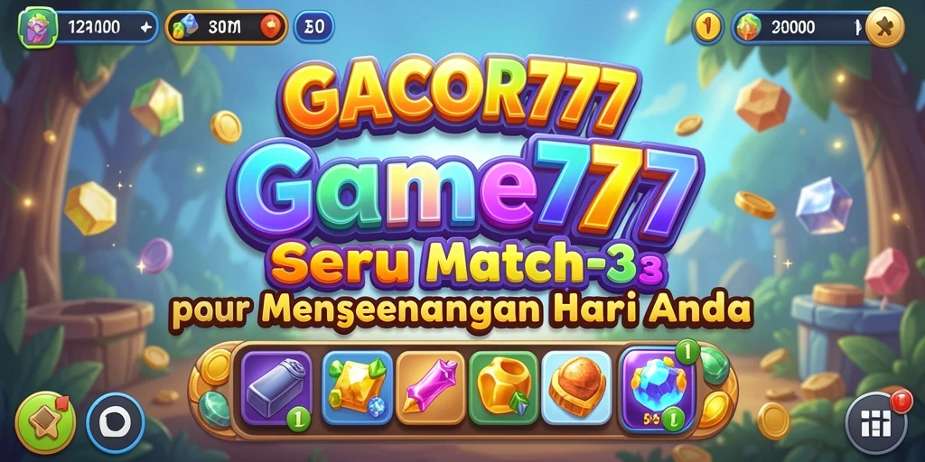 Tampilan menarik dari GACOR777 saat melakukan permainan Match-3.