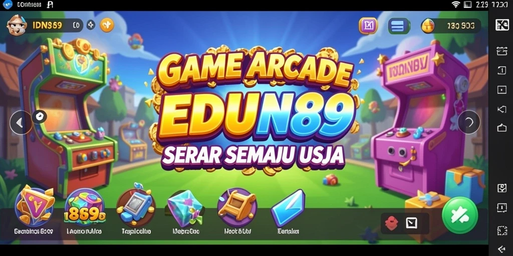 Tampilan aksi seru dalam gameplay arcade IDN89.