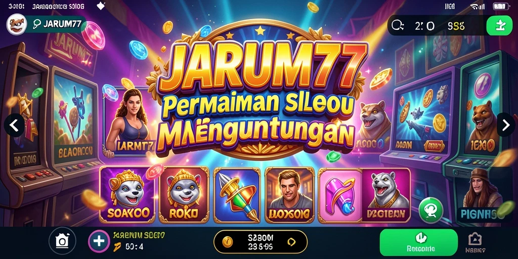 Tampilan gameplay menarik dari JARUM77 dengan berbagai tema Slot.