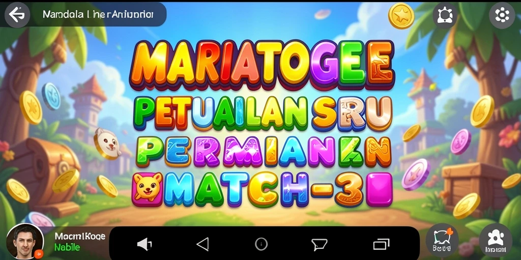 Screenshot gameplay MARIATOGEL dengan aksi seru mencocokkan simbol.