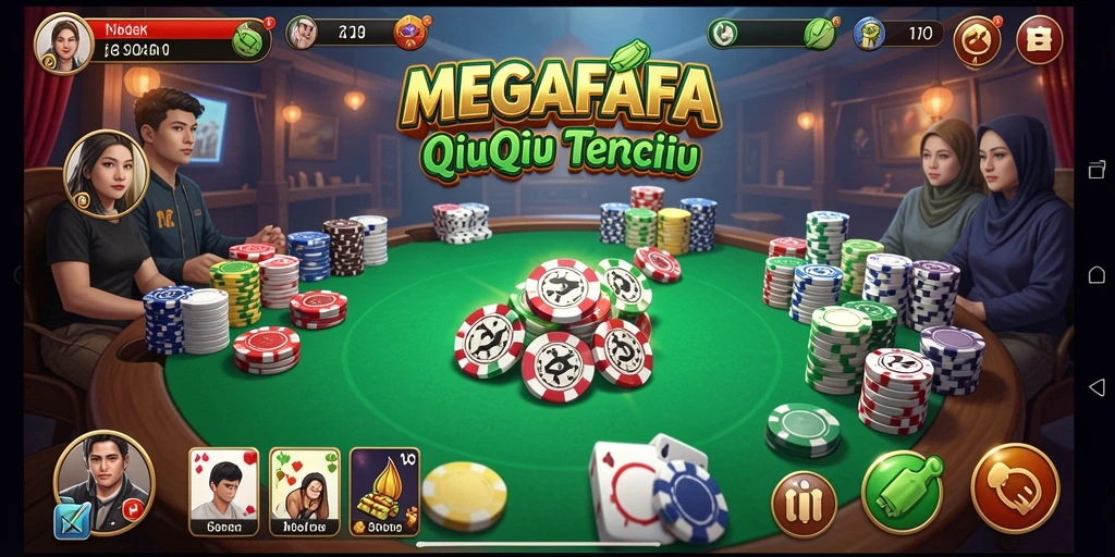 Screenshot MEGAFAFA menampilkan gameplay seru QiuQiu.