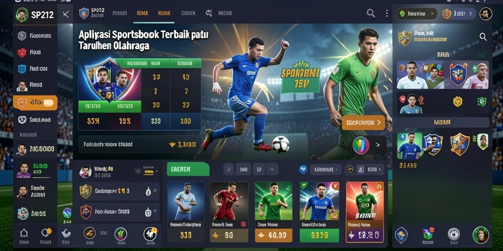 Tampilan antarmuka SP212 saat melakukan taruhan olahraga.
