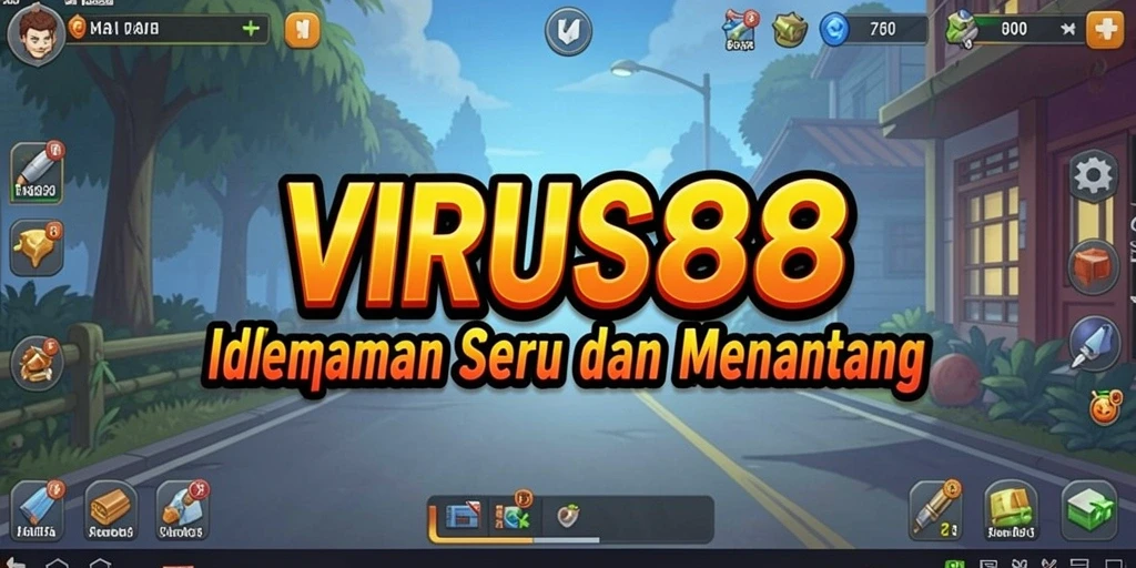 Tampilan gameplay VIRUS88 dengan aksi Idle yang menarik.